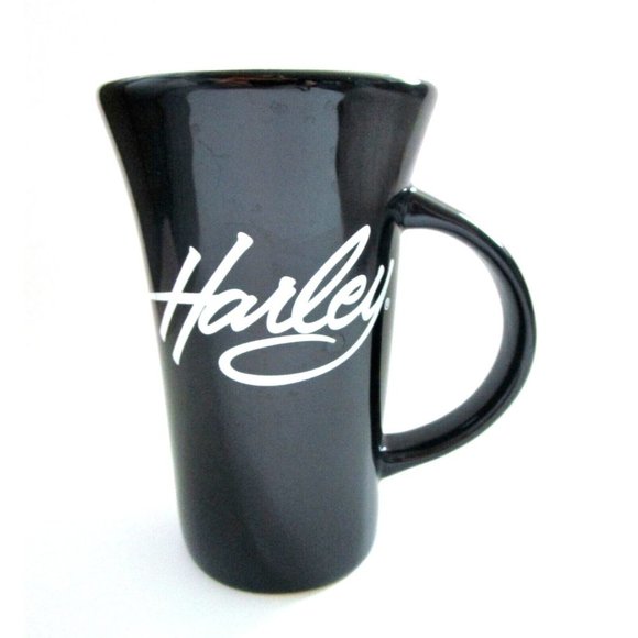 Harley Davidson Motorcycles Black Coffee Mug Cup ceramic shiny applique 2011 - Picture 4 of 8